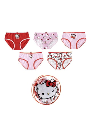 5 culottes Hello Kitty Sanrio - Blanc et rose