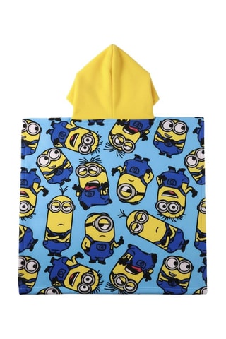 Poncho de bain à capuche Les Minions - Bleu et jaune
