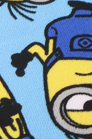Poncho de bain à capuche Les Minions - Bleu et jaune
