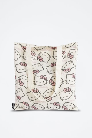 Tote bag Hello Kitty Sanrio - Noir, beige et rose