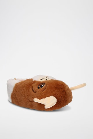 Chaussons à oreilles Gremlins - Marron - Blanc, beige et marron