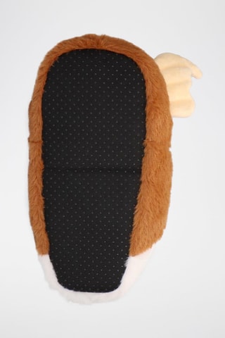 Chaussons à oreilles Gremlins - Marron - Blanc, beige et marron