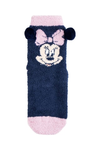 Chaussettes antidérapantes Minnie Disney - Bleu - Noir, beige et bleu