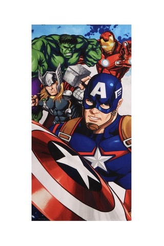 Drap de douche Avengers Marvel - 70 x 140 cm - Rouge et bleu