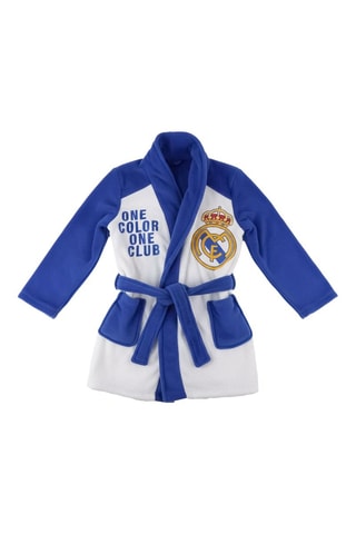 Peignoir Real Madrid - Blanc - Blanc et bleu