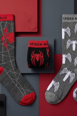 3 paires de chaussettes Spiderman DC Comics - Multicolore