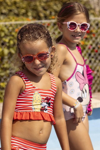 Lunettes de soleil enfant Minnie Disney - Blanc, rouge et rose