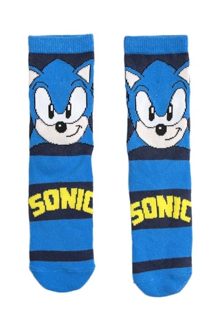 3 paires de chaussettes Sonic - Blanc et bleu