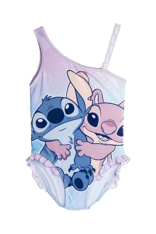 Maillot 1 pièce Stitch et Angel Lilo et Stitch Disney - Bleu et rose
