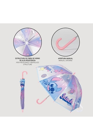 Parapluie cloche Stitch Lilo et Stitch Disney - Rose et bleu