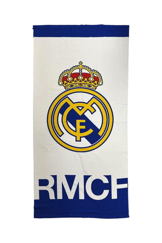 Serviette de plage Real Madrid - Blanc - Blanc et bleu