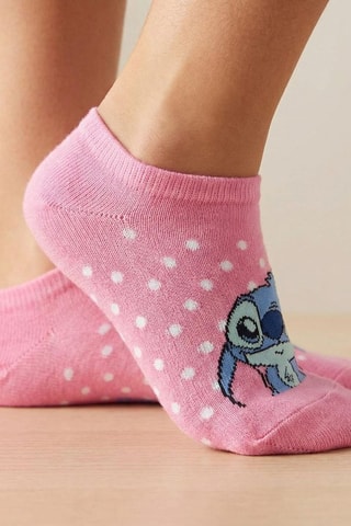 2 paires de socquettes Angel et Stitch Lilo et Stitch Disney - Bleu et rose
