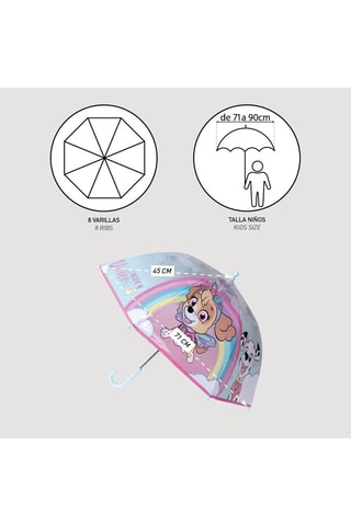 Parapluie canne Pat’ Patrouille - Ciel et rose - Rose