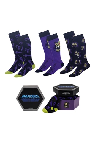3 paires de chaussettes Les Maîtres de l'Univers DC Comics - Multicolore