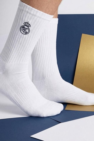 2 paires de chaussettes Real Madrid - Blanc
