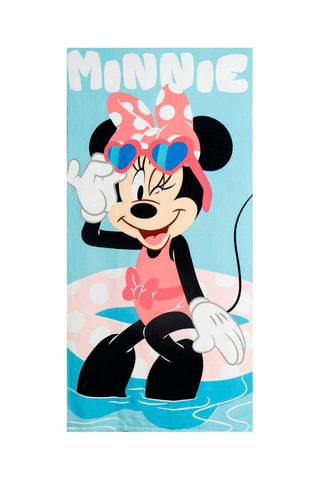 Serviette de plage et lunettes de piscine Minnie Disney - Bleu