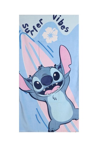 Drap de douche Stitch Lilo et Stitch Disney - 70 x 140 cm - Bleu et rose