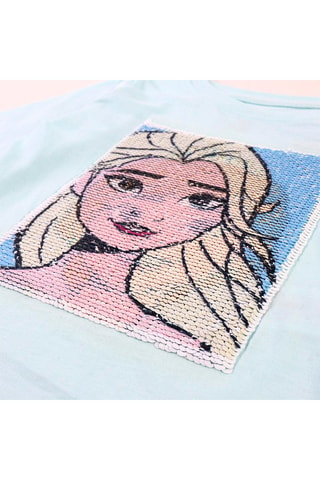 T-shirt Elsa La Reine des Neiges Disney - Bleu