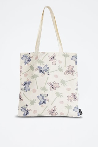 Tote bag Angel et Stitch Lilo et Stitch Disney - Beige et rose