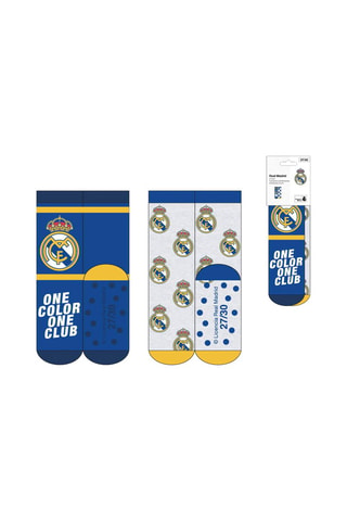 2 paires de chaussettes Real Madrid - Bleu et gris