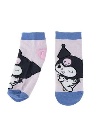 2 paires de chaussettes Hello Kitty et Kuromi Hello Kitty Sanrio - Blanc, noir et rouge