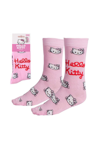 Chaussettes Hello Kitty Sanrio - Rose - Blanc, rose et rouge
