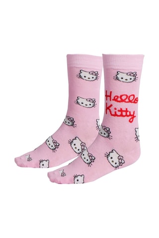 Chaussettes Hello Kitty Sanrio - Rose - Blanc, rose et rouge