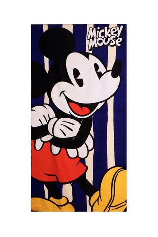 Serviette de plage Mickey Disney - 90 x 190 cm - Multicolore
