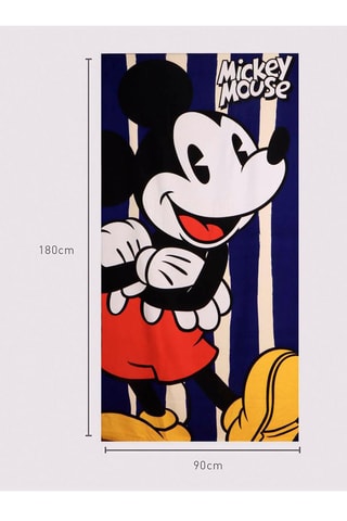 Serviette de plage Mickey Disney - 90 x 190 cm - Multicolore