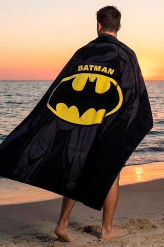 Serviette de plage Batman La Ligue des Justiciers DC Comics - 90 x 190 cm - Multicolore