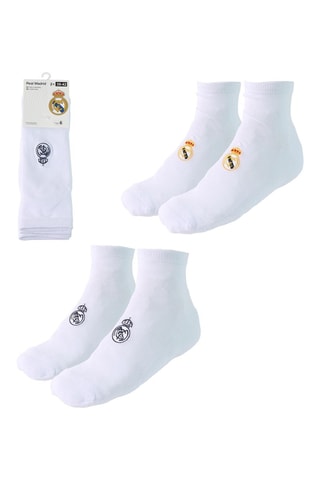 2 paires de chaussettes Real Madrid - Blanc