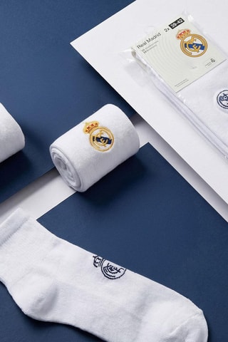 2 paires de chaussettes Real Madrid - Blanc