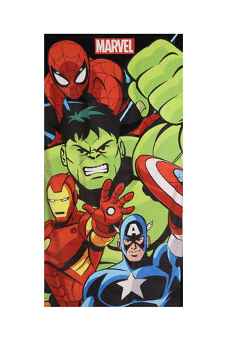 Drap de douche Spider-Man Avengers Marvel 70 x 140 cm - Noir et rouge