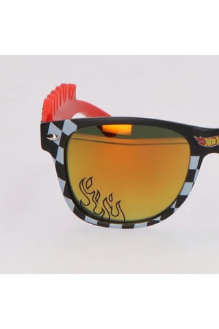 Lunettes de soleil enfant Hot Wheels - Verres effet miroir - UV400 - Noir et jaune