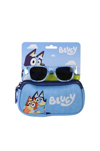Lunettes de soleil enfant Elsa La Reine des Neiges Disney et trousse Bingo Bluey - UV400 - Noir et bleu