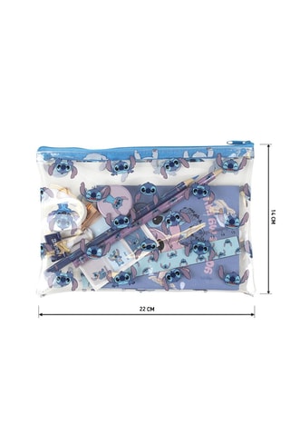 Trousse garnie Lilo et Stich Disney - 12 pièces - Noir, bleu et rose