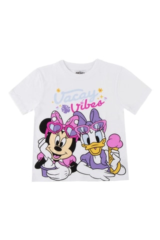 T-shirt Minnie et Daisy Disney - Blanc et violet