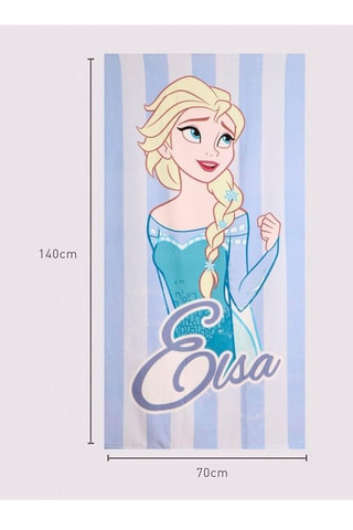 Serviette de plage Elsa La Reine des Neiges Disney - 70 x 140 cm - Bleu