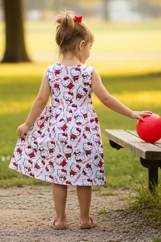 Robe Hello Kitty Sanrio - Blanc et rouge