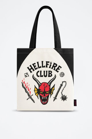 Tote bag Stranger Things - Noir - Blanc et noir