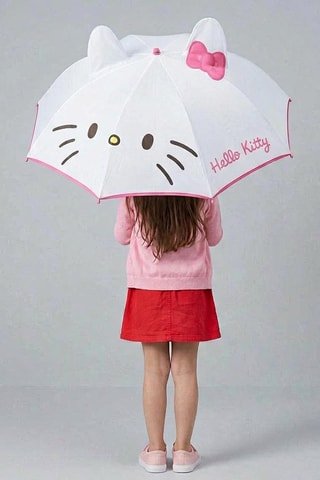 Parapluie 3D manuel Hello Kitty Sanrio - Blanc