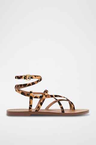 Sandales en cuir - Beige
