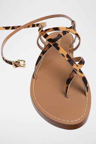 Sandales en cuir - Beige