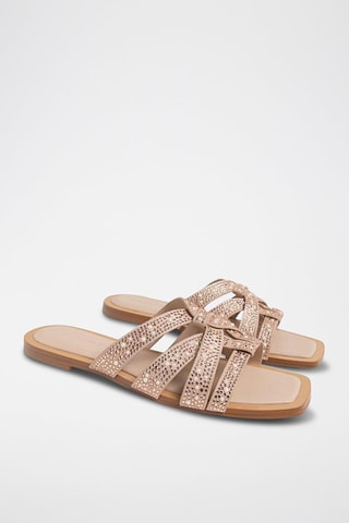 Mules en cuir - Beige