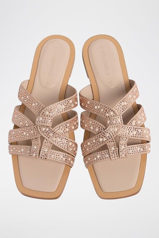 Mules en cuir - Beige