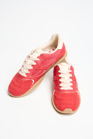 Baskets en nubuck - Rouge