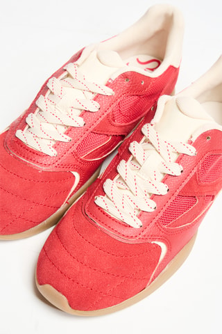 Baskets en nubuck - Rouge