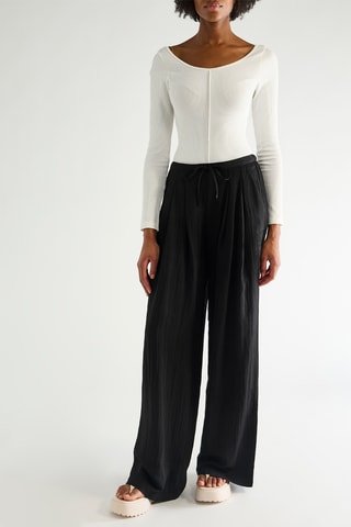 Pantalon wide legs - Noir