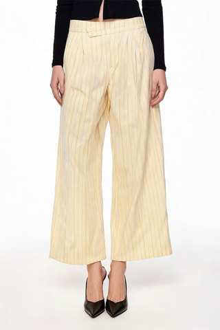 Pantalon wide legs - Jaune