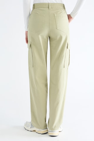 Pantalon straight taille haute - Vert d'eau